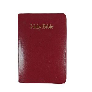 Red Leather King James Version Holy Bible With Dictionary & Concordance KJV